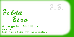hilda biro business card